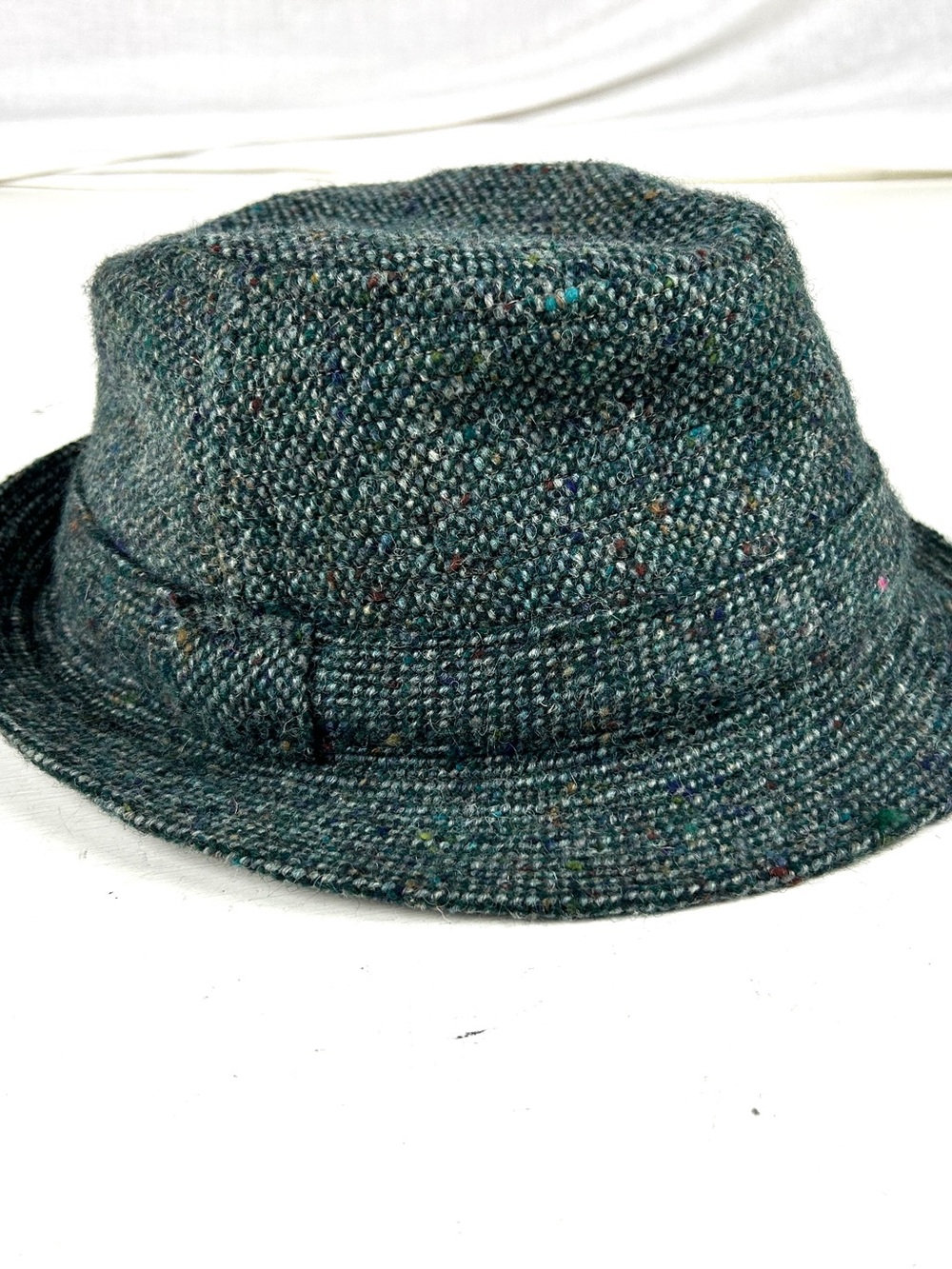 Hanna Hats Men's Donegal Tweed Original Irish Walking Hat Size Large Green Wool